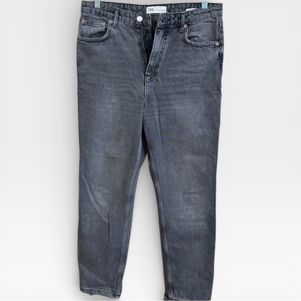 Zara Charcoal Denim Pants the 90’s mom fit